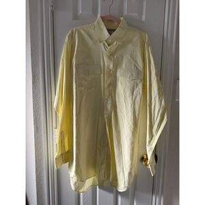 Schaefer Ranchwear Western Button Shirt L-Tall 7080 Made in USA Texas‎ Yellow